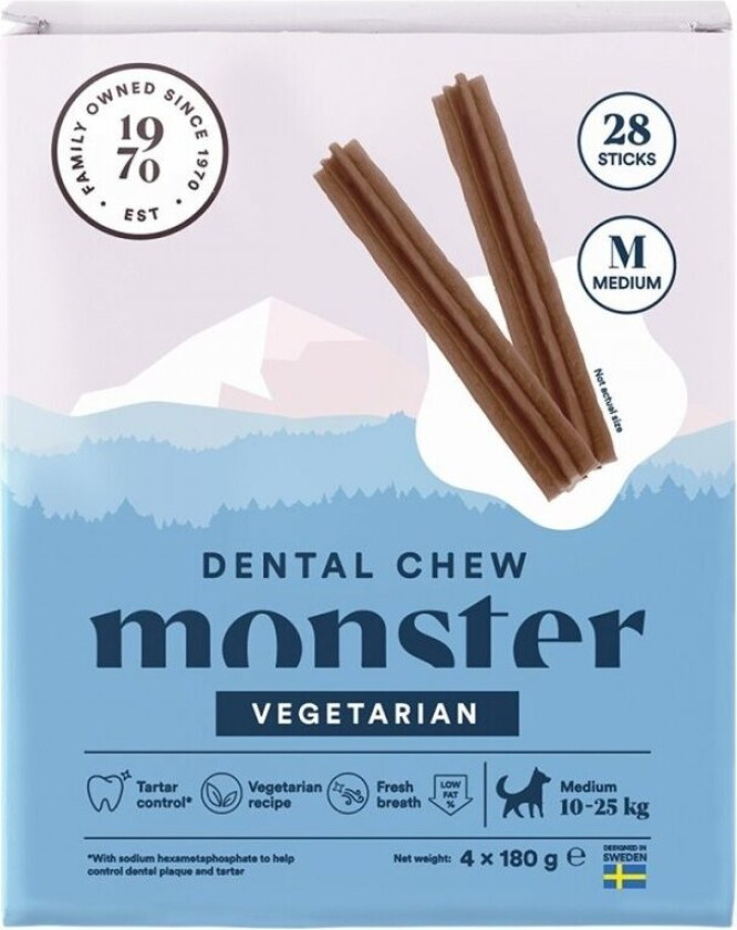 Monster Dog Dental Chew Vegetarian Medium (28-pack)
