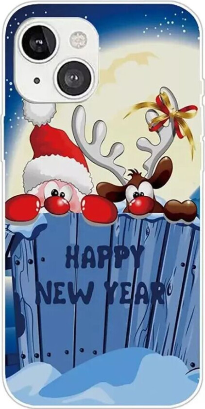 iPhone 14 TPU Plast Jul Deksel - Godt Nytt År