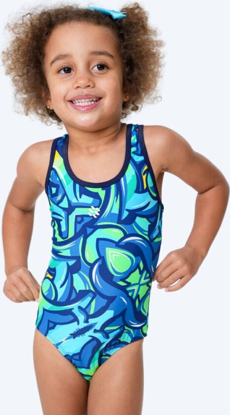 badedrakt til jenter - Rodney - Grønn/Gul