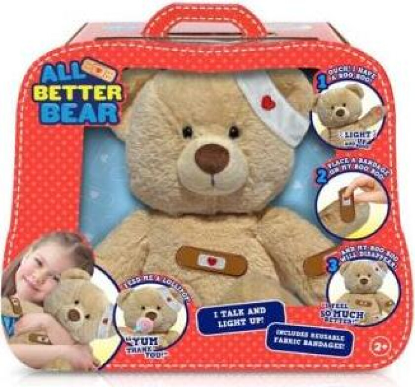 Bilde av Bli Bedre Bjørn Plysjbamse M/ Lyd Og Lys 40cm