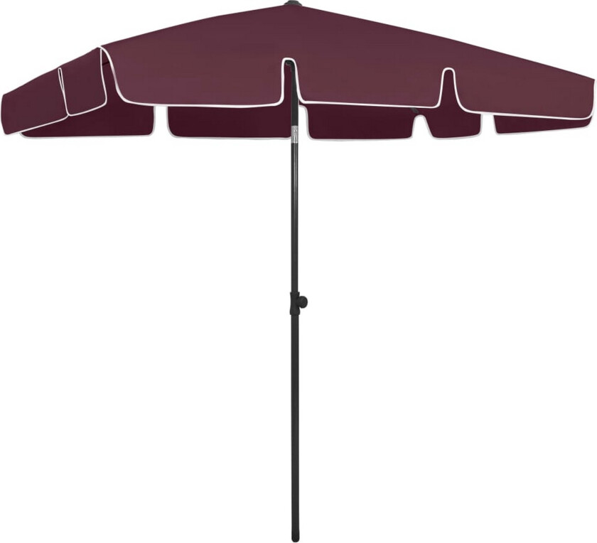 Bilde av Strandparasoll vinrød 200x125 cm