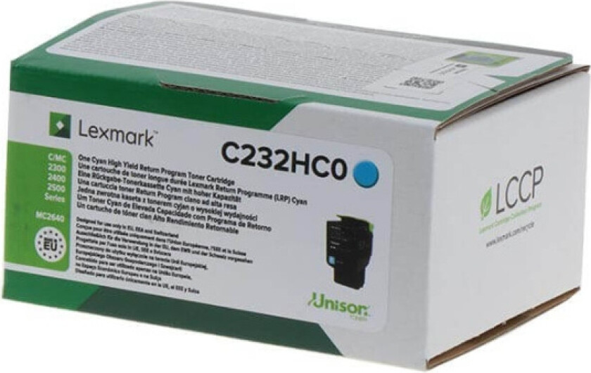 C232HC0 Toner cyan 2.300 sider