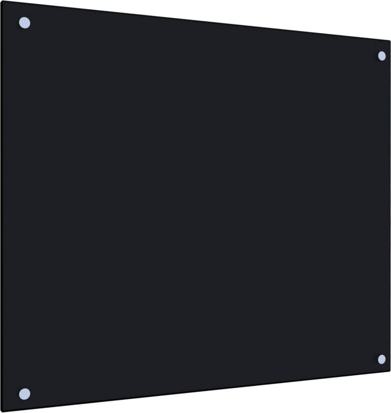 Kjøkkenplate svart 70x60 cm herdet glass