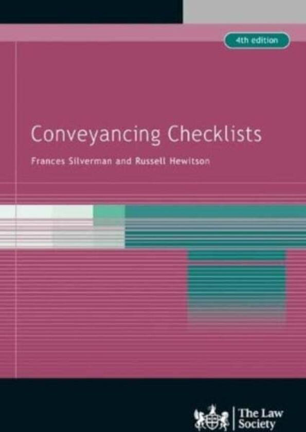Conveyancing Checklists av Frances Silverman, Russell Hewitson