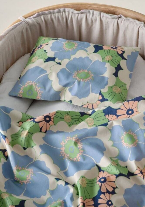 BABY sengesett tralle/vugge økologisk Blå