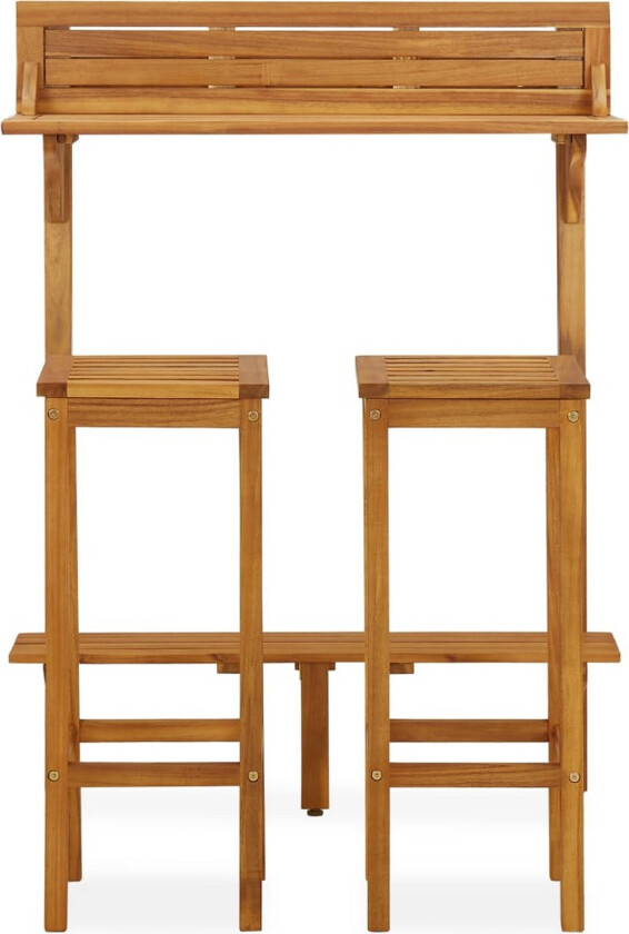 Barsett for balkong 3 deler heltre akasie