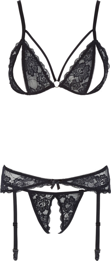 Half-Cup Blonde-BH Sett - Svart - XL