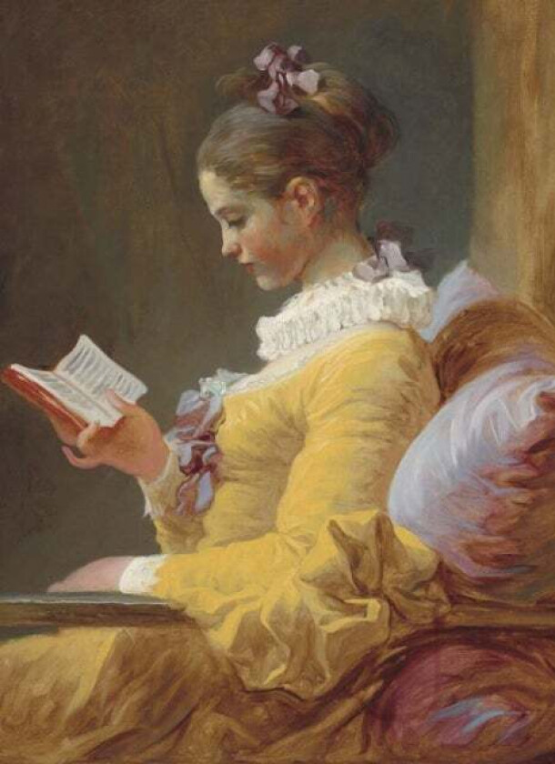 A Young Girl Reading Notebook av Jean-Honore Fragonard