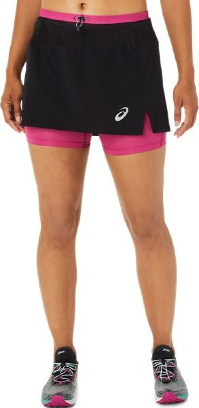 Asics Women's Fujitrail Skort XS, Performance Black/Fuchsia Red