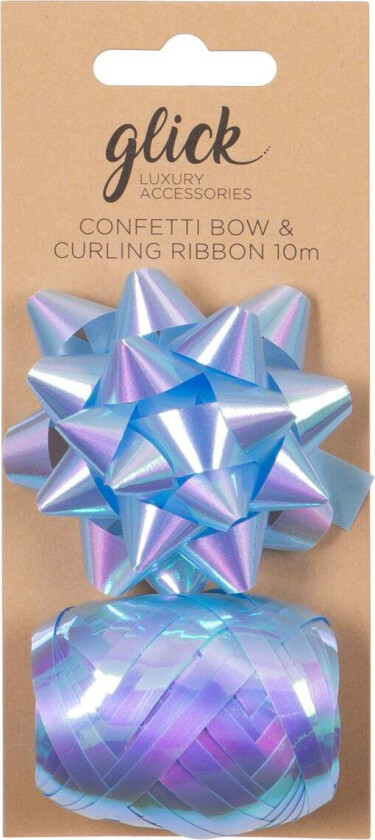 Rosett Og Gavebånd Irridescent Baby Blue
