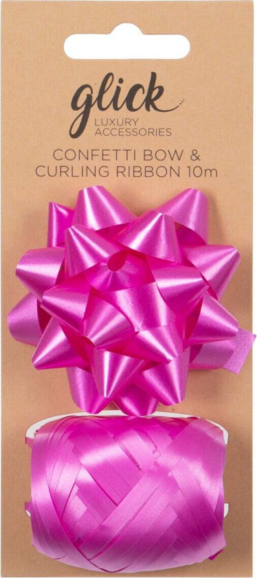 Rosett Og Gavebånd 10m Hot Pink