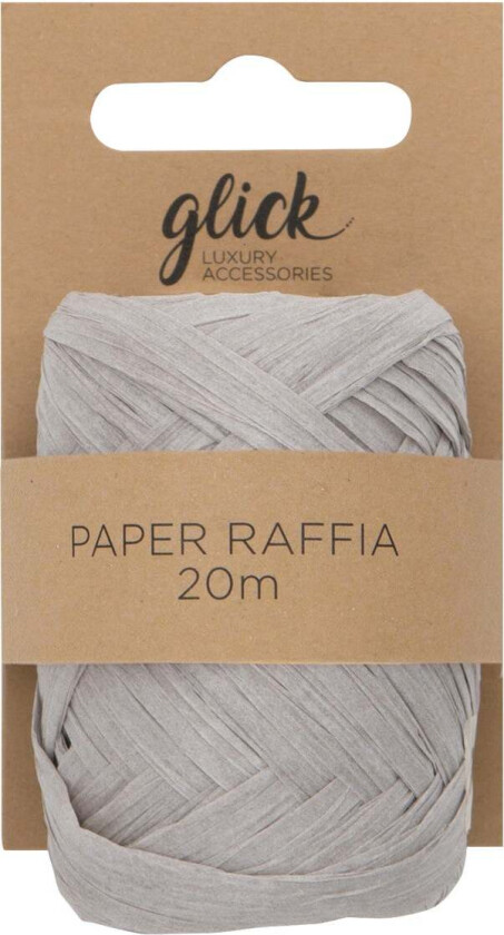 Gavebånd Paper Raffia 20m Grey