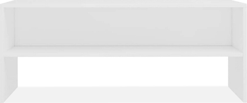 TV-benk hvit 100x40x40 cm sponplate