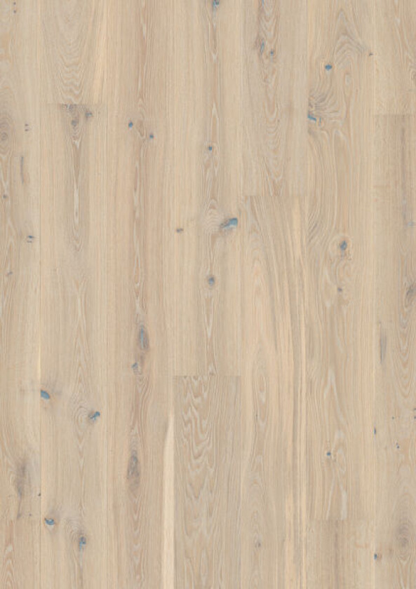 Parkett Eik Pale White Plank 181mm Børstet M/fas Blekhvit Live Pure Hvitlakk 14x181x2200mm