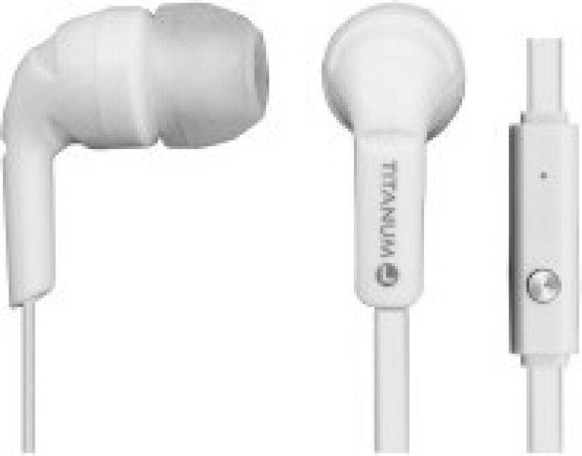 TITANUM IN-EAR HEADPHONES WITH MICROPHONE TH109 WHITE