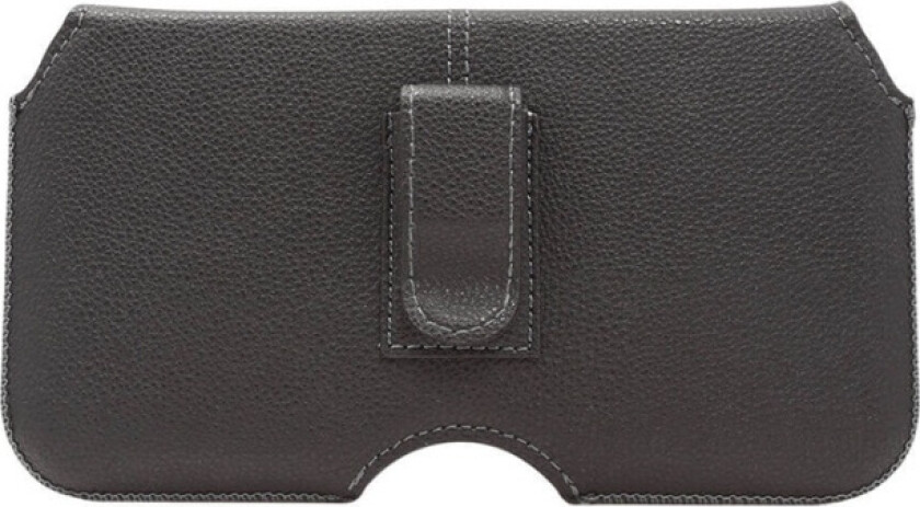Belt Horizontal Bag Skinn - Belteveske Svart (Maks. Mobil: 151 x 77 x 9 mm)