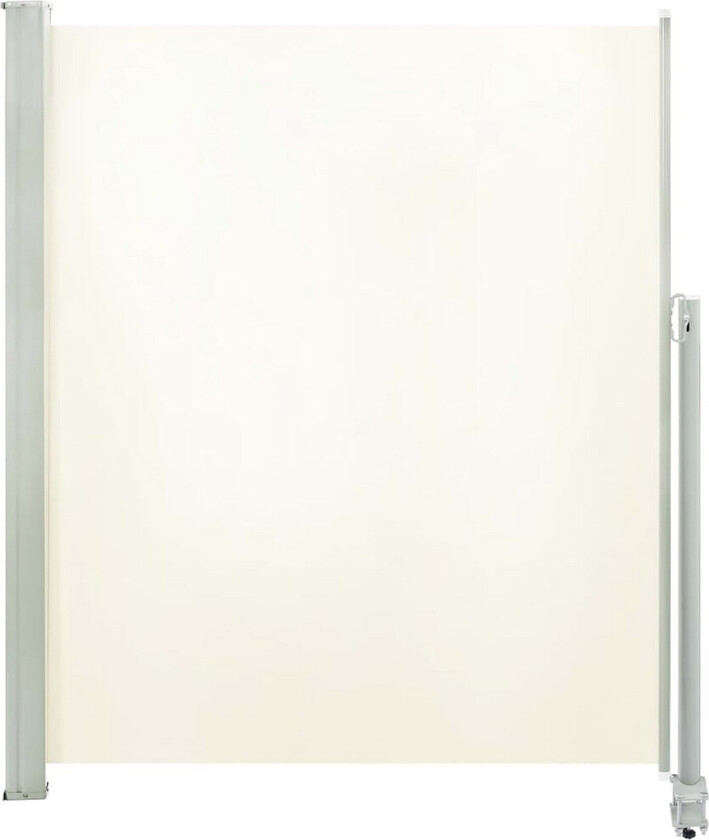 Uttrekkbar sidemarkise 160 x 300 cm kremhvit