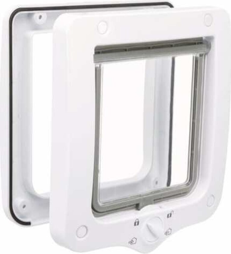 4-Way cat flap 20 × 22 cm white