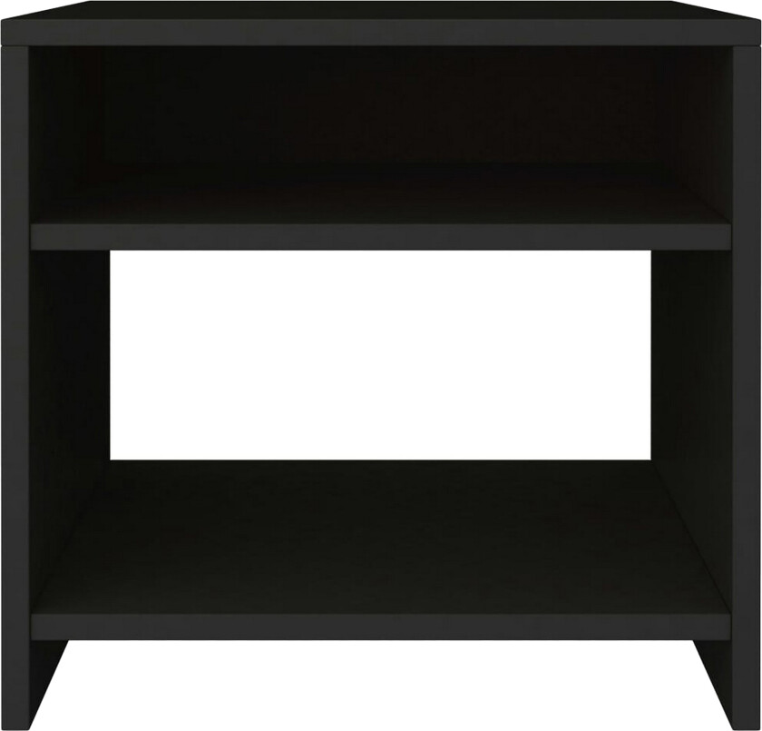Nattbord 2 stk svart 40x30x40 cm sponplate