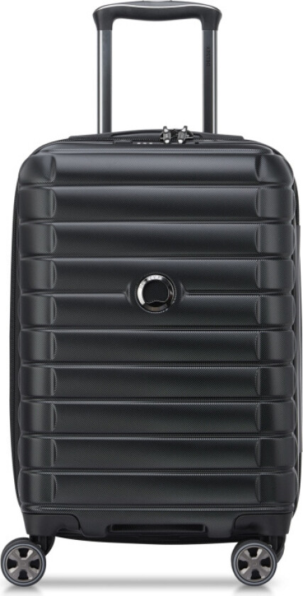 DELSEY KUFFERT SHADOW 5.0 55CM 4 DOBBELTHJUL UDVIDELIG TROLLEYKUFFERT SORT