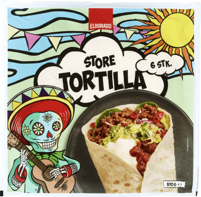 Tortilla Soft Hvete 25cm 6stk 370g