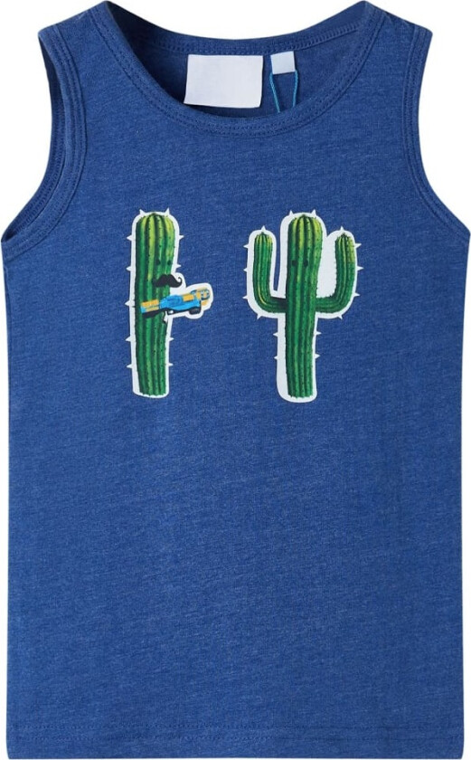 Singlet for barn mørkeblå melert 116