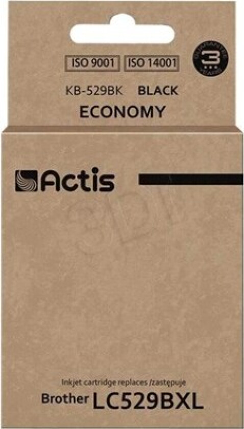 KB-529BK - Economy - black - ink cartridge (alternative for: Brother LC529BK) - Blekkpatron Svart