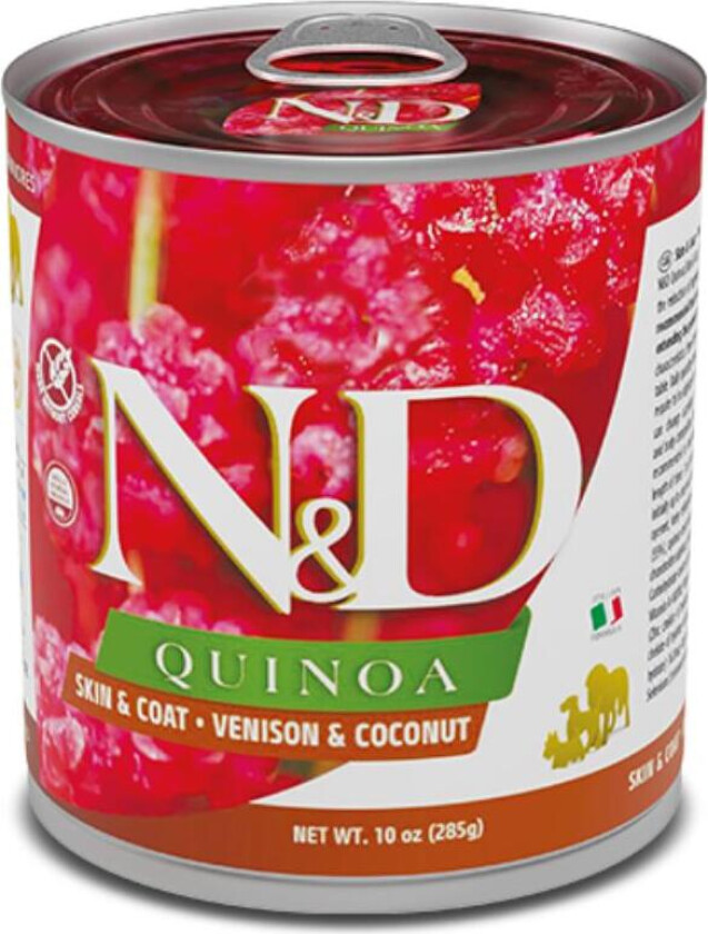 Bilde av N&D Quinoa Skin & Coat Venison Våtfôr til hund 6 x 285 g