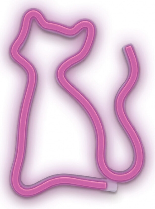 Neon LED Light Cat, battery + USB FLNEO4, Pink
