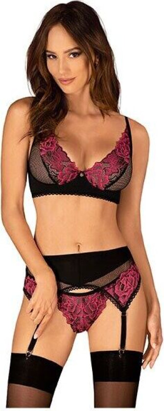 Obsessive Rosenty 3-pcs Set Sexy undertøy