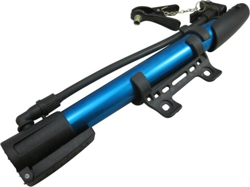 Sykkelpumpe med brakett for rammen