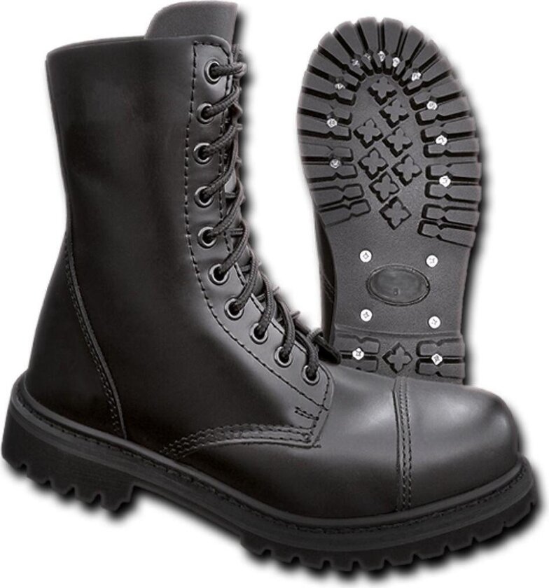 Phantom Leatherboots - 10 eyelets Black