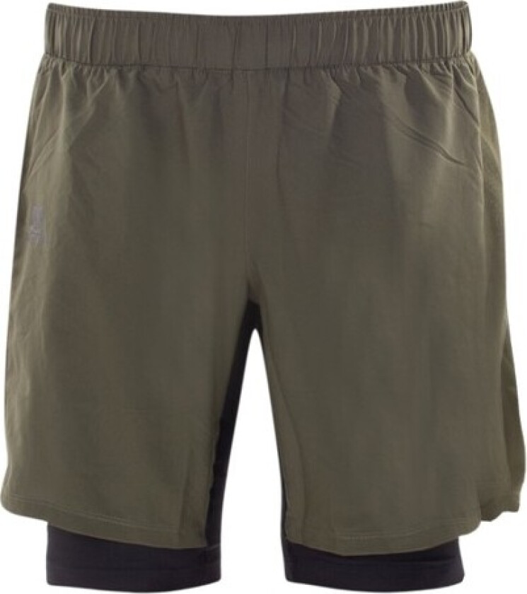 Xa Twinskin Short M, Green, Xxl, Treningsshorts