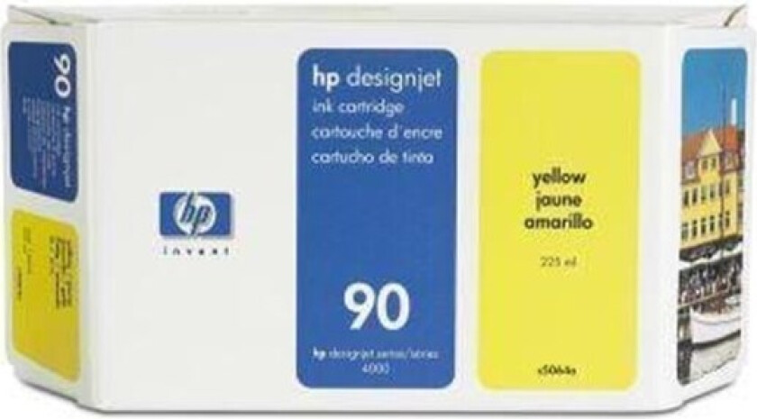 Hp Blekk Gul No.90 - Dj 4000