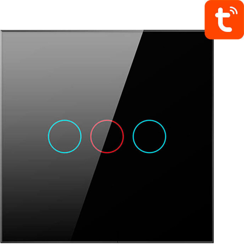 ZigBee Touch lysbryter  ZTS02-EU-B3 TUYA (svart)