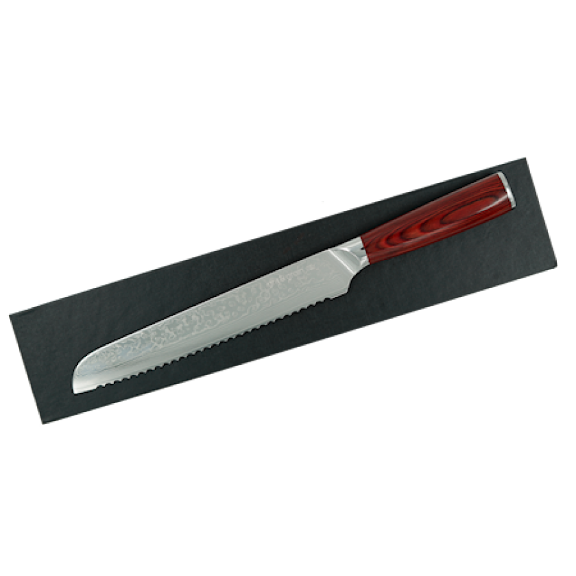 Brødkniv 20 cm Damaskus Pakka-håndtak