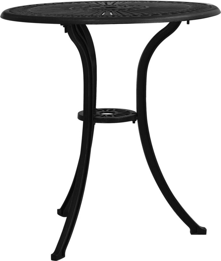 Hagebord svart 62x62x65 cm støpt aluminium