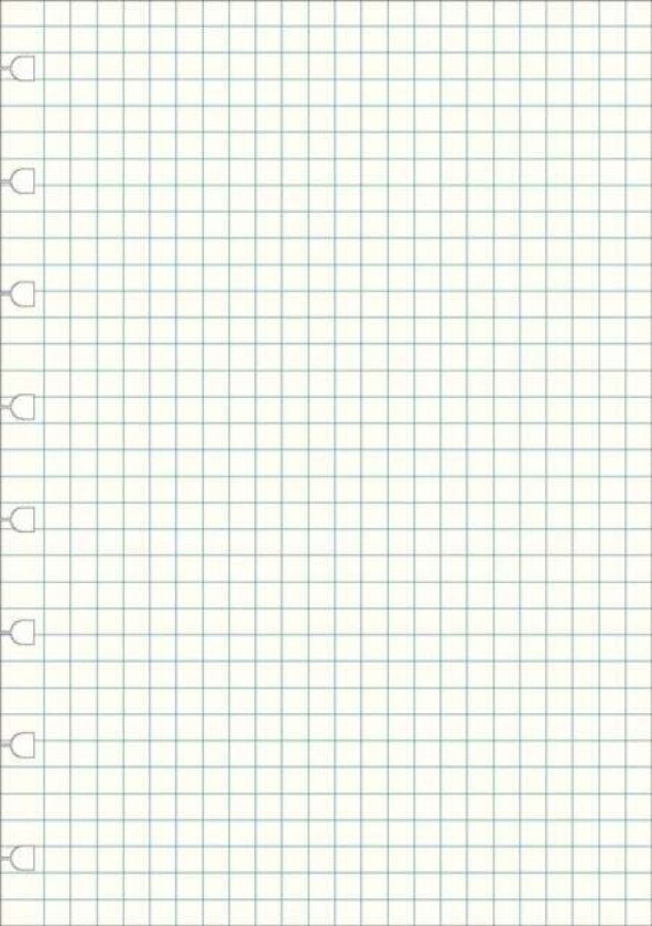 Filofax A5 Notebook refill - squared paper white