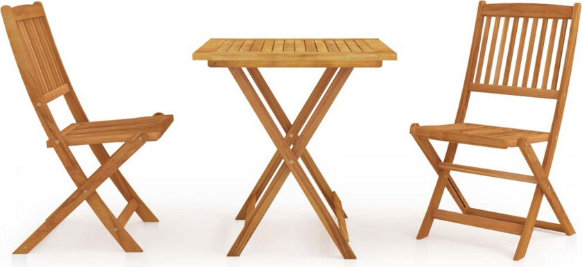 Utendørs sammenleggbar spisestue 3 deler heltre akasie