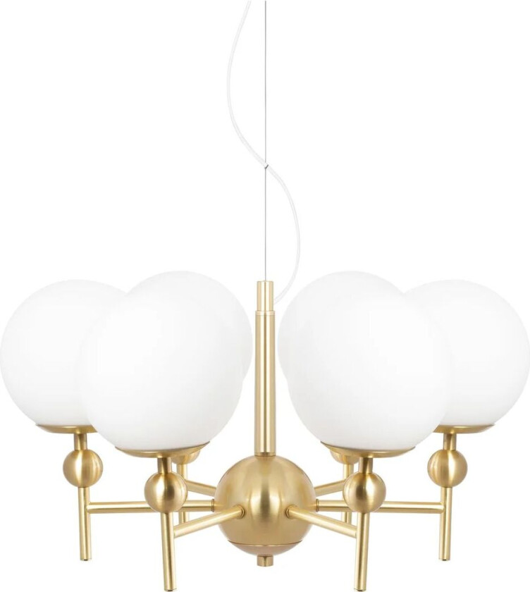 Astrid pendel Ø 50 cm Børstet messing-hvit