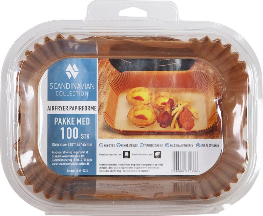 Scandinavian Collection bakepapir til airfryer (100-pk) 5740007810336