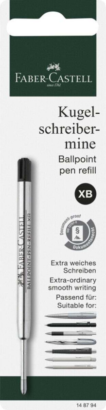 Refill Faber Castell Kulepenn XB Sort