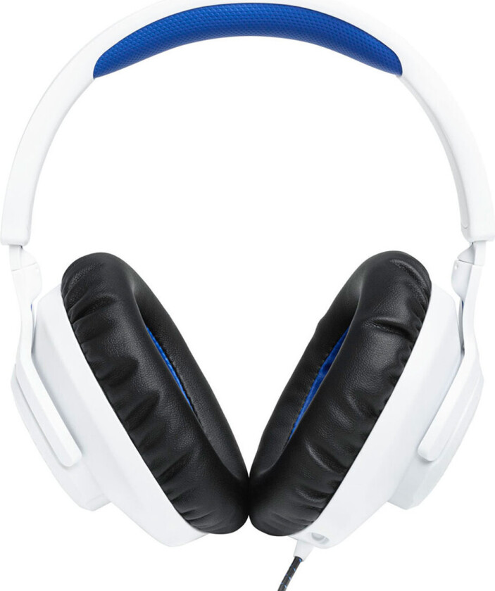 Quantum 100 Playstation Wired Over-ear Headset White and Blue