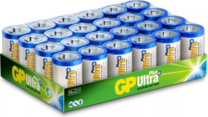GP Ultra Plus Alkaline D 24 Pack (S)