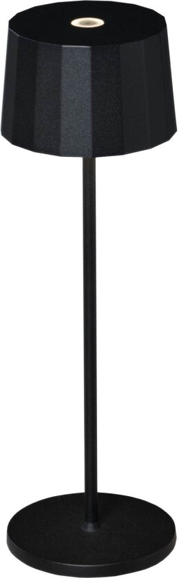 Positano svart rund USB 2700K/3000K kan dimmes