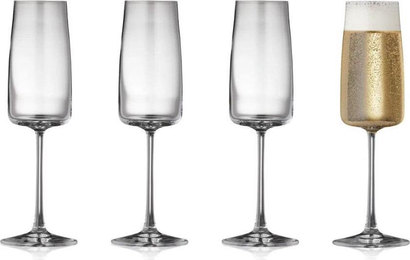 Zero champagneglass 30 cl 4-pakning Krystall