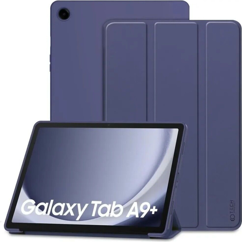 Tech-Protect Samsung Galaxy Tab A9+ (Plus) Tech-Protect Smartcase Deksel Tri-fold - Blå