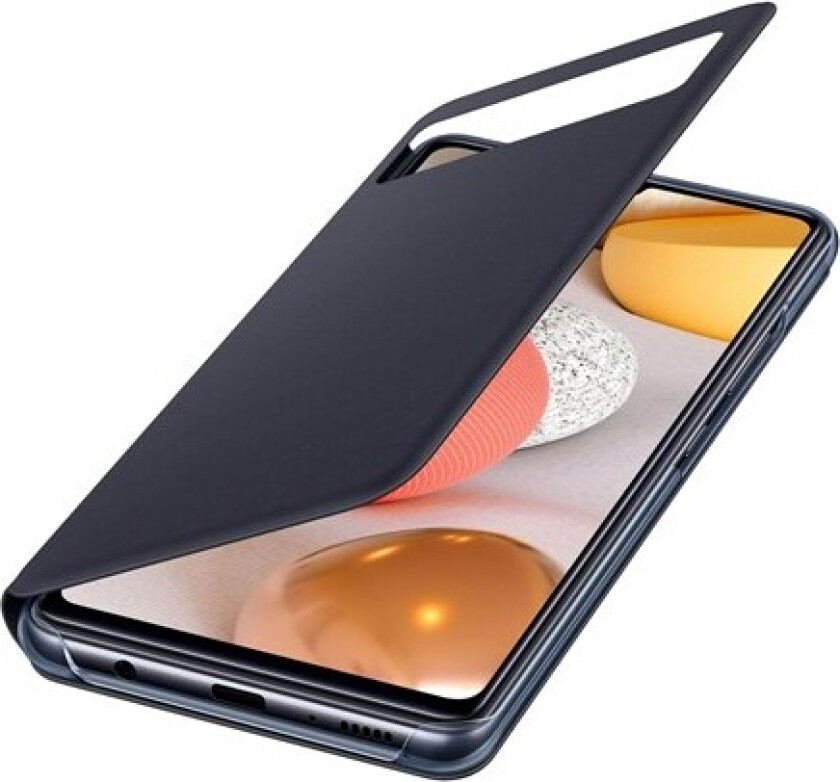 A42 Smart S View Cover Black Galaxy A42 5g Svart