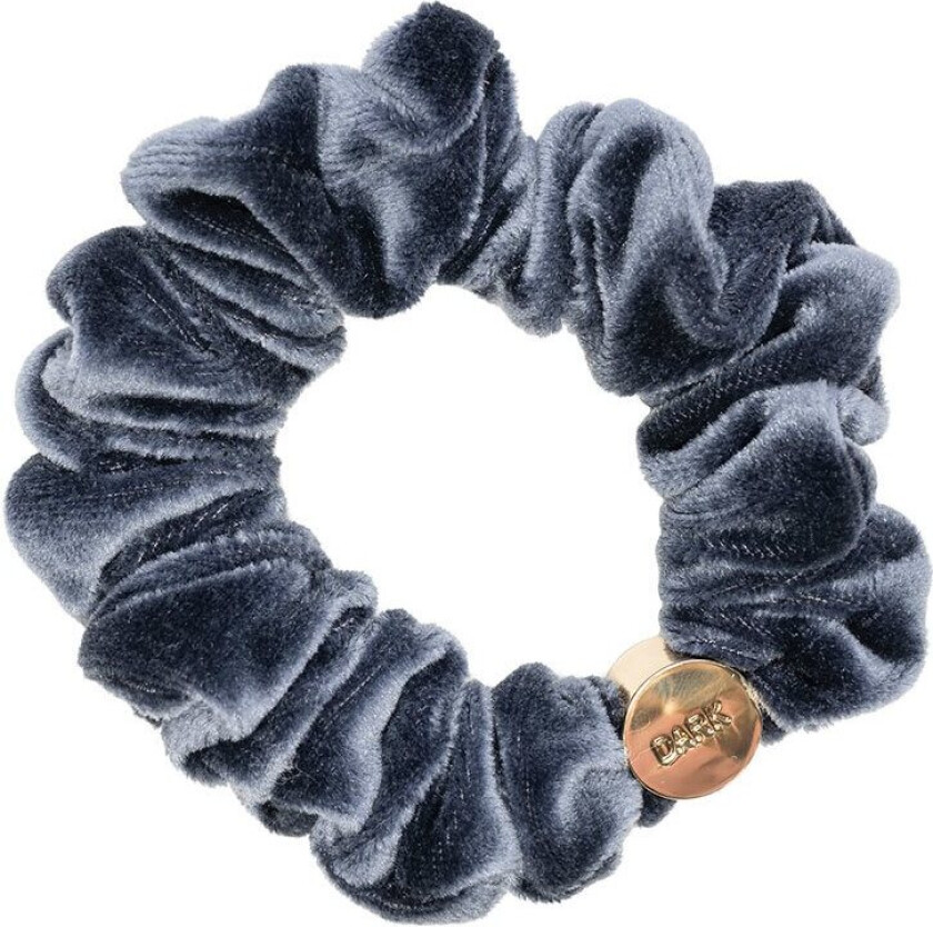 DARK Velvet Mini Scrunchie Steel Blue