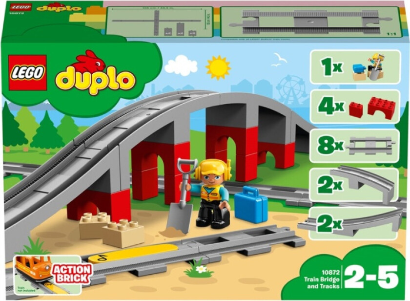 Lego Duplo Jernbanebro Og Togskinner 2-5 År